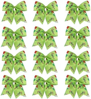 Inspire Daily Merch Christmas Bows For Wreaths, DIY Xmas Tree Decorations, Gift Wrapping Garland green