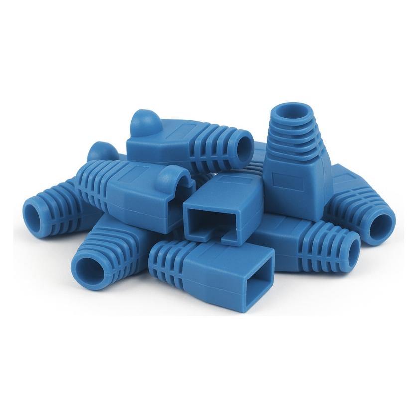 Danicom RJ45 Kabeltülle Blau Gross - 10 Stück (Netzwerk Zubehör) (DC-RJ45-BOOT-L-BLUE-10PCE)