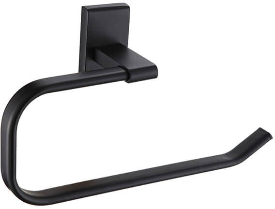 Showerdrape Unity Black Stainless Steel Wall Mounted Towel Ring