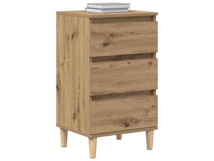 KTHLBRH Nachttisch Eiche Handwerk 40 x 35 x 70 cm Mehrschichtiges Holz, 60 kg Kapazität, einzelne Schublade, große Oberfläche, rustikaler Stil