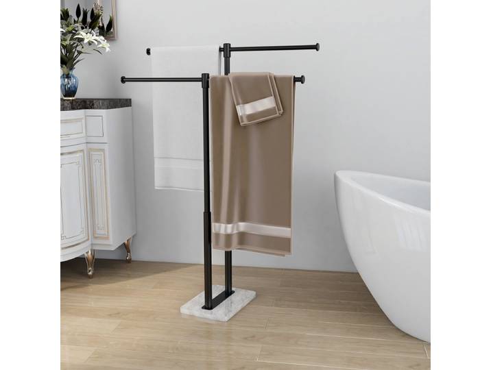 Porte-serviettes Double au sol, Simple, ferme, Stable, étanche, sans poinçonnage, accessoires de salle de bain d'hôtel