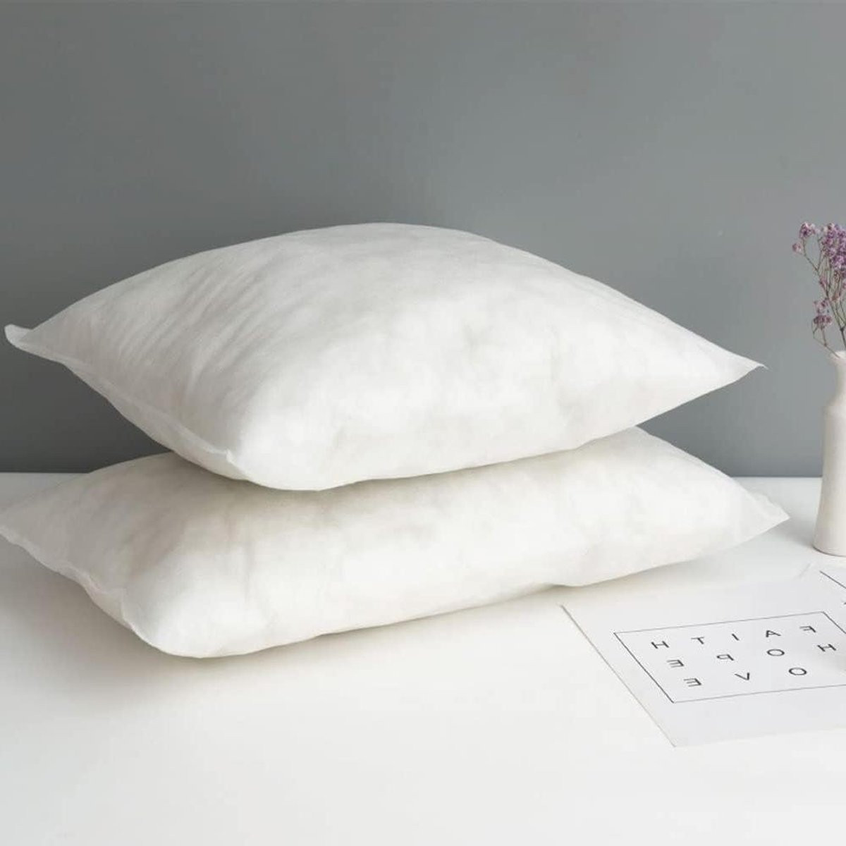 Hypoallergene kussenvulling set voor decoratiebanken, Stijl 1, 35 x 55 cm