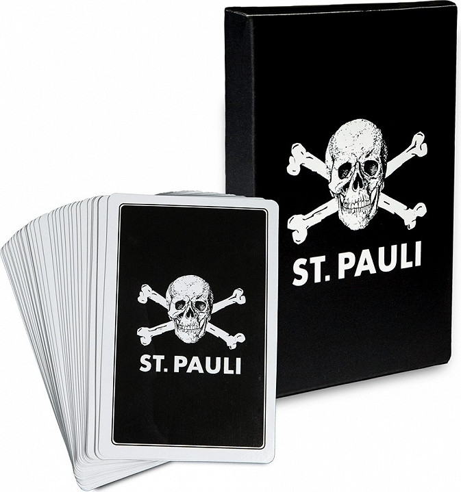 FC St. Pauli Skatkarten Totenkopf - 32 speelkaarten met schedelafbeelding
