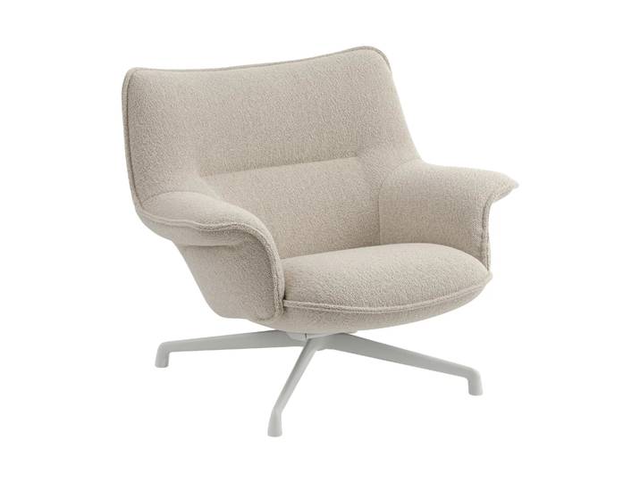 Muuto Doze Sessel niedriger Drehfuß Hearth 7-grey