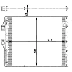 Kondensator Klimaanlage MAHLE AC 383 000S