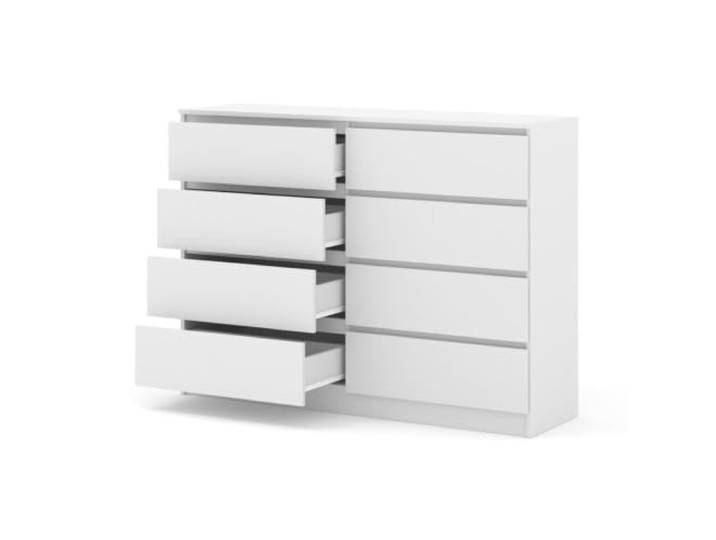 BIM Furniture Maja Kommode, 140 cm, 8 Schubladen – mattweiß Bim Furniture - ref. 5903769751556 - 5903769751556 - WeiÃ