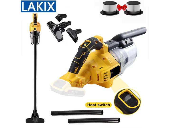 Aspirateur électrique portatif 5 en 1, moteur puissant, aspirateur à main pour sol, compatible avec la batterie DeWalt 20V