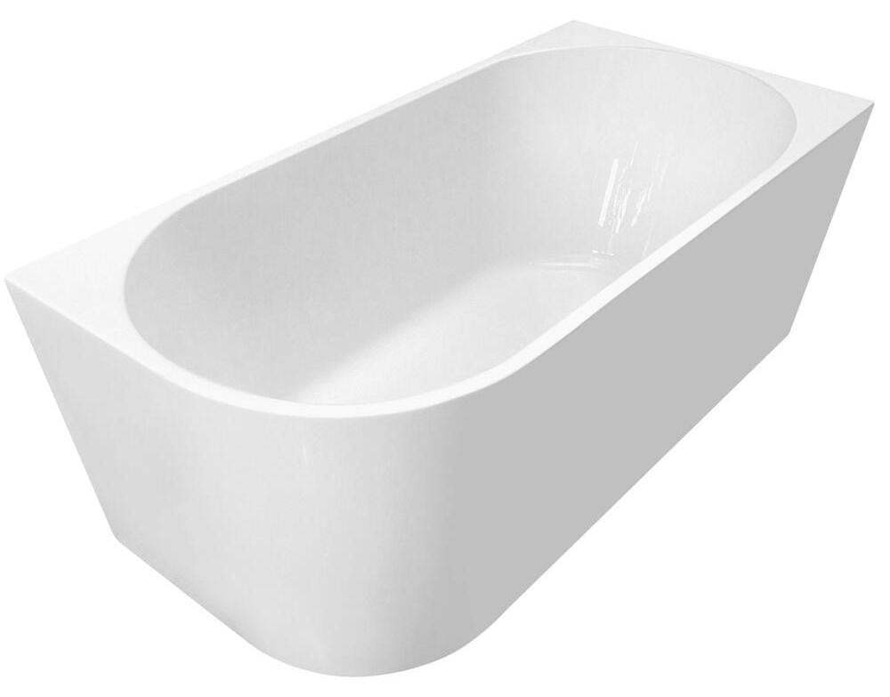 TIBERA R Hoekbad met standaardopstelling, wit, 160 x 75 cm