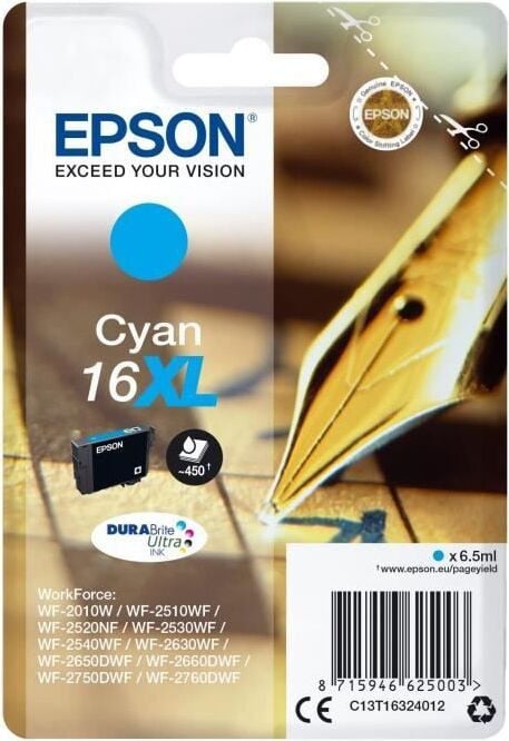 Epson T1632 XL cyaan inktpatroon