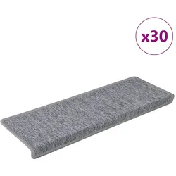vidaXL Stufenmatten 30 Stk. 65x21x4 cm Hellgrau Rechteckiger Rand