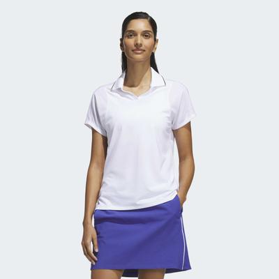 Poloshirt ADIDAS PERFORMANCE "ULTIMATE365 CLIMACOOL POLO", Damen, Gr. XXL, weiß, Obermaterial: 89% Polyester, 11% Elasthan, Shirts, für Erwachsene, mit climacool Technologie, ohne Verschluss