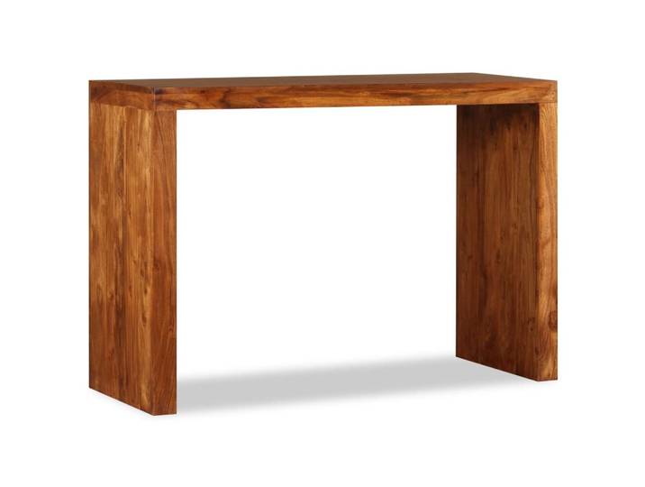 vidaXL Beistelltisch Konsolentisch Massivholz mit Honigfarbener Politur 110x40x76 cm