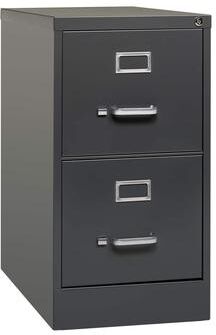 Hirsh 26.5 in 2 Dr Vertical File, Letter, Dropship, Charcoal