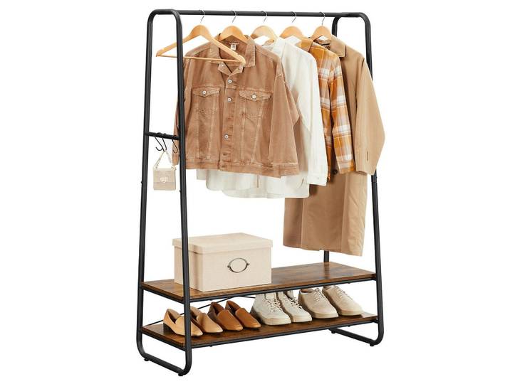 Hansiro Kleiderständer Honiara, Braun, 100x160x45 cm, Garderobe, Garderobenständer