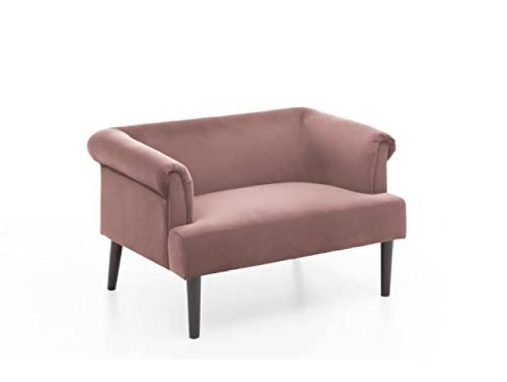 Atlantic Home Collection Charlie Loveseats, Massivholz, (1) Rosa, 118/85/88 cm