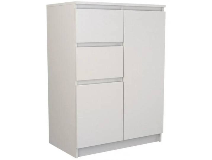 Topeshop 2D2S BIEL, Weiß, 2 Schublade(n), Partikelbord, Einfarbig, Modern, Partikelbord