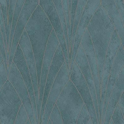 "Veer Decor Art Deco Fan Texture Ground Wallpaper - Roll 20.86""x33ft"
