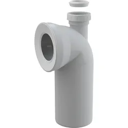 Alcadrain A90-90P40/50A   WC Anschlussbogen 90° mit Konnektor Anschluss DN40/50