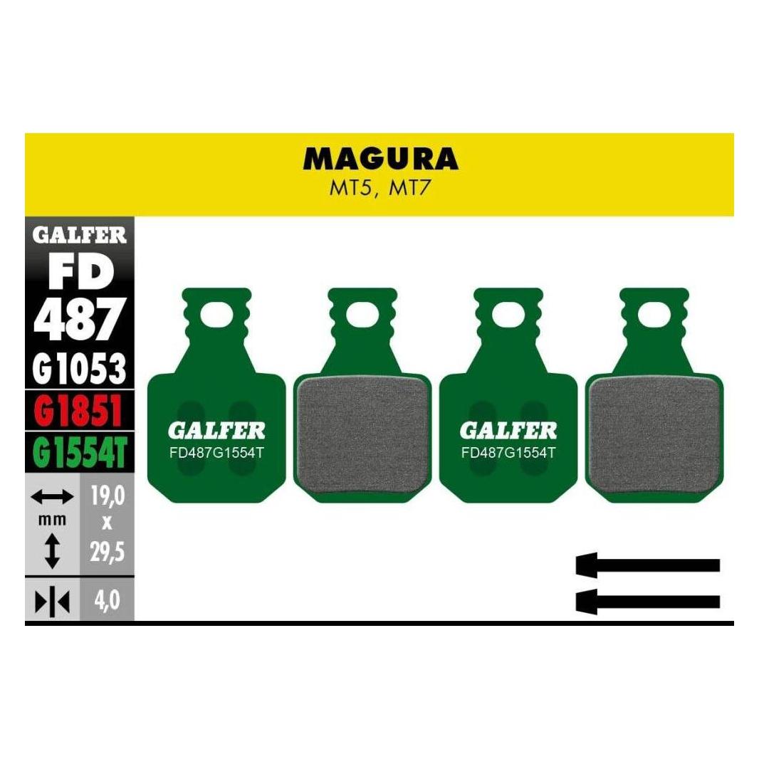 Galfer Bike Pro Bremsbeläge für Magura MT5/7 (Magura, Semi-Metallisch) (FD487G1554T)
