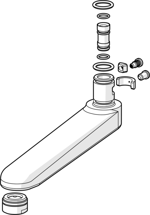 Hansa Auslauf komplett 59911380 145 mm, verchromt