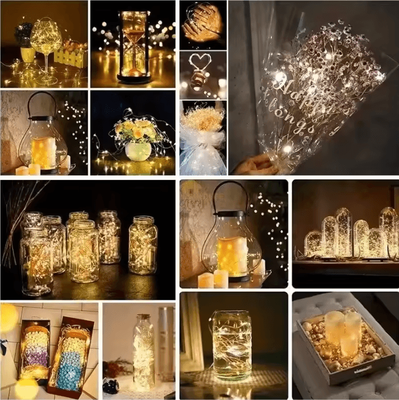 Inspire Curations 10 Piece Battery Powered Colorful LED Fairy String Lights warm White 3m 30led