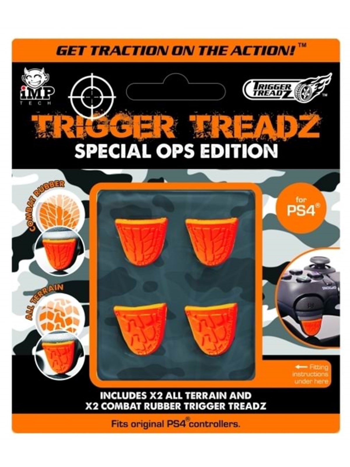 iMP TECH Trigger Treadz Special Ops: 4 Trigger Treadz Pack for PS4 - Miscellaneous Zubehör für Spielkonsole - Sony PlayStation 4