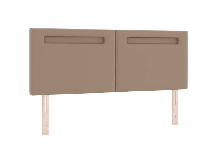 PROMOTION Tête de lit contemporain design simple cappuccino 140 cm en simili cuir 18429 - BestMeuble