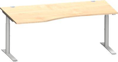 Schäfer Shop Genius Freiformschreibtisch MODENA FLEX, Ansatz links, Ahorn