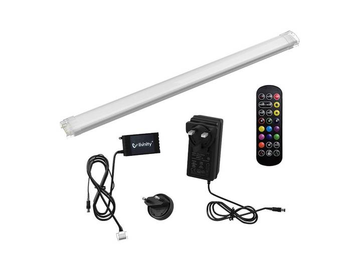 Vicco LED Stripe Weiß 50 cm mit Starterpaket, Metall, Rechteckig, LED integriert, 50x1.5x1.5 cm, Lampen & Leuchten, Innenbeleuchtung, Dekoleuchte, LED-Streifen