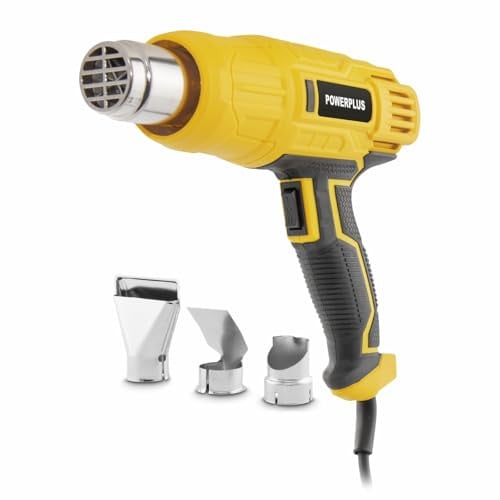 Powerplus Elektrisch Warmtepistool POWX1015 - Heteluchtpistool van 2000 W - Verfverwijderaar tot 600 °C - met 3 mondstukken