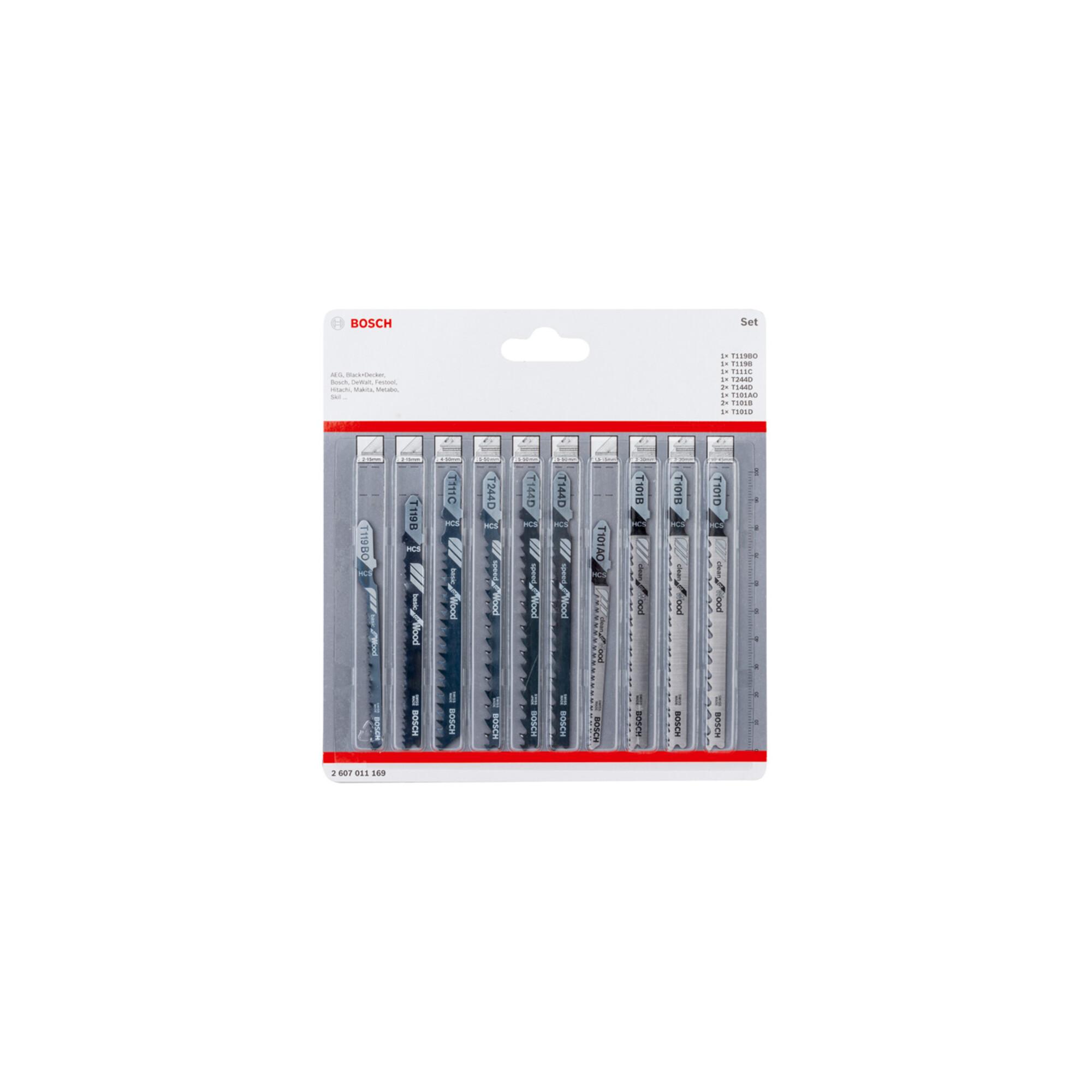 BOSCH Stichsägeblatt-Set Wood, 10-teilig (2607011169)