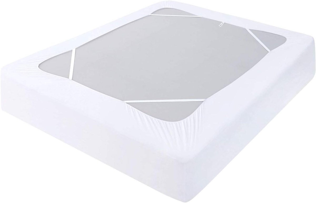 Wit elastische boxspringhoes Twin maat voor het opfrissen van je bed