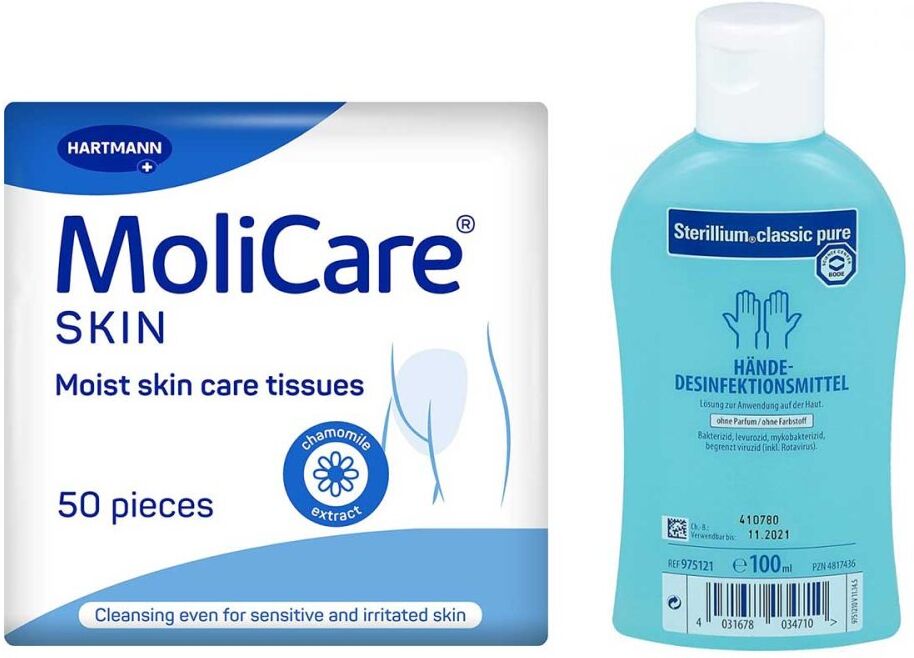 Sterillium Classic Pure Lsg. & Molicare Skin Feuchtpflegetücher