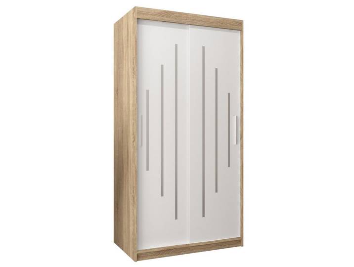 ABIKS MÖBEL Schwebetürenschrank YORK Schlafzimmerschrank - mit Kleiderstange, Regalen