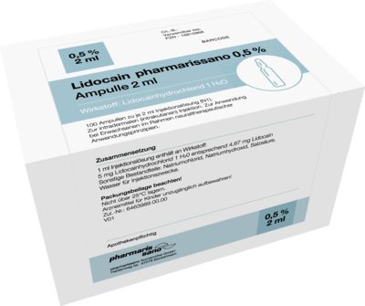 medphano Arzneimittel GmbH LIDOCAIN pharmarissano Ampulle 0,5% 2 ml Inj.-Lsg. 100X2 ml 16815968