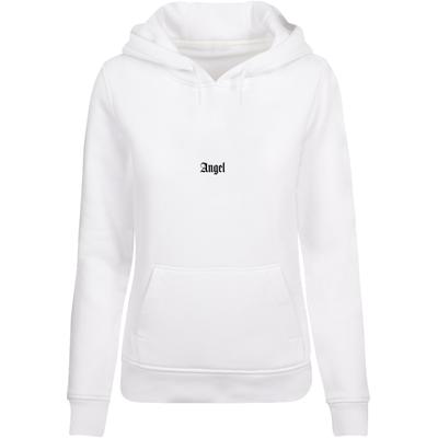 Kapuzensweatshirt MISS TEE "Miss Tee Damen Angel Wings Hoody", Damen, Gr. S, weiß, 65% Baumwolle, 35% Polyester, unifarben, Rundhals, Sweatshirts