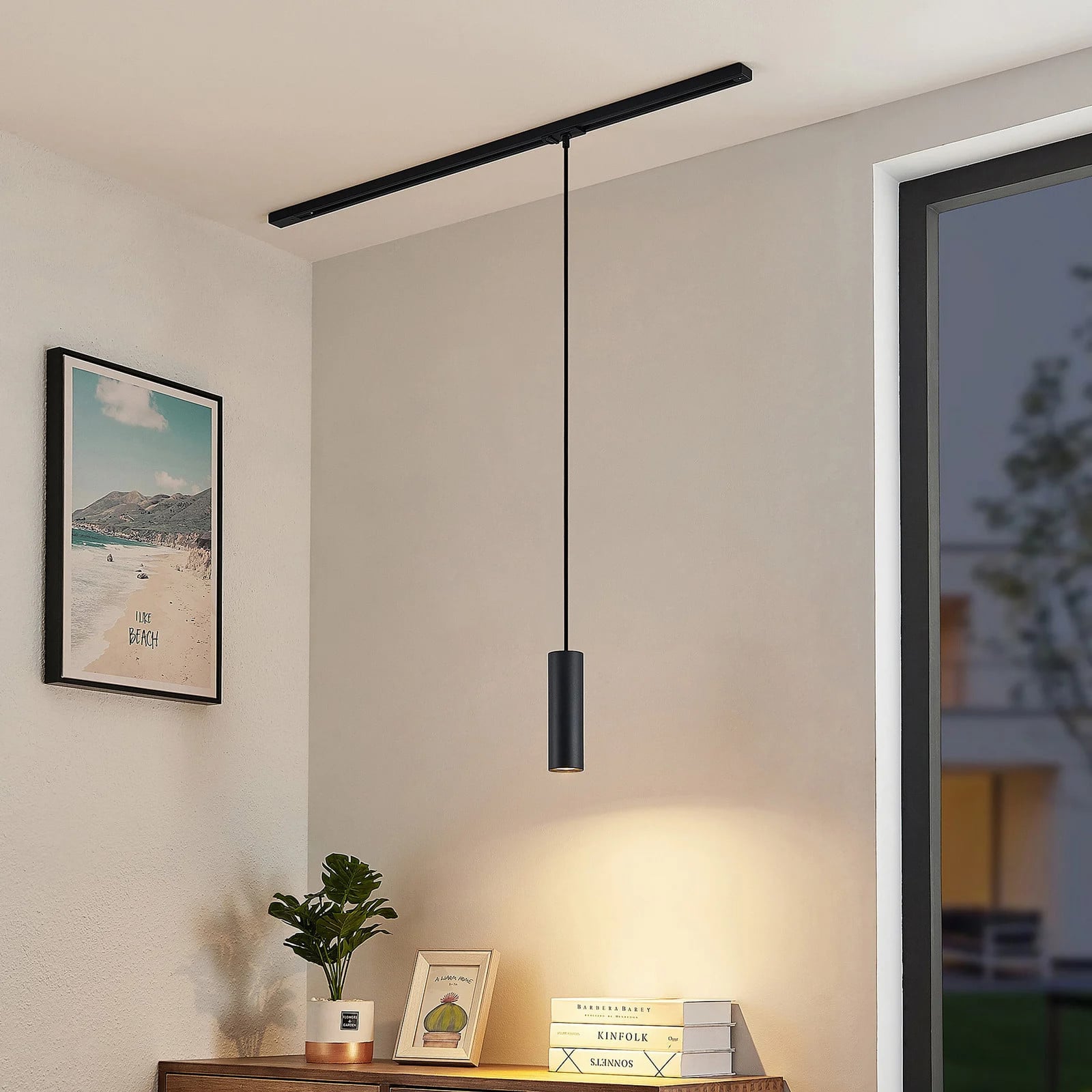 Lindby Linaro Track Hanglamp Zwart - Modern Metaal