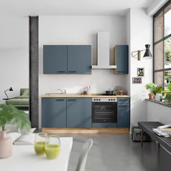 Küchenleerblock Easytouch Low o. Geräte Blau