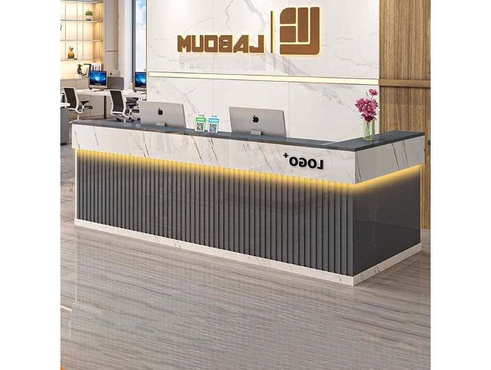 Décorations Simple bureau De réception comptoir luxe hôtel bureaux De réception caissier moderne Escritorio De réception meubles De Salon