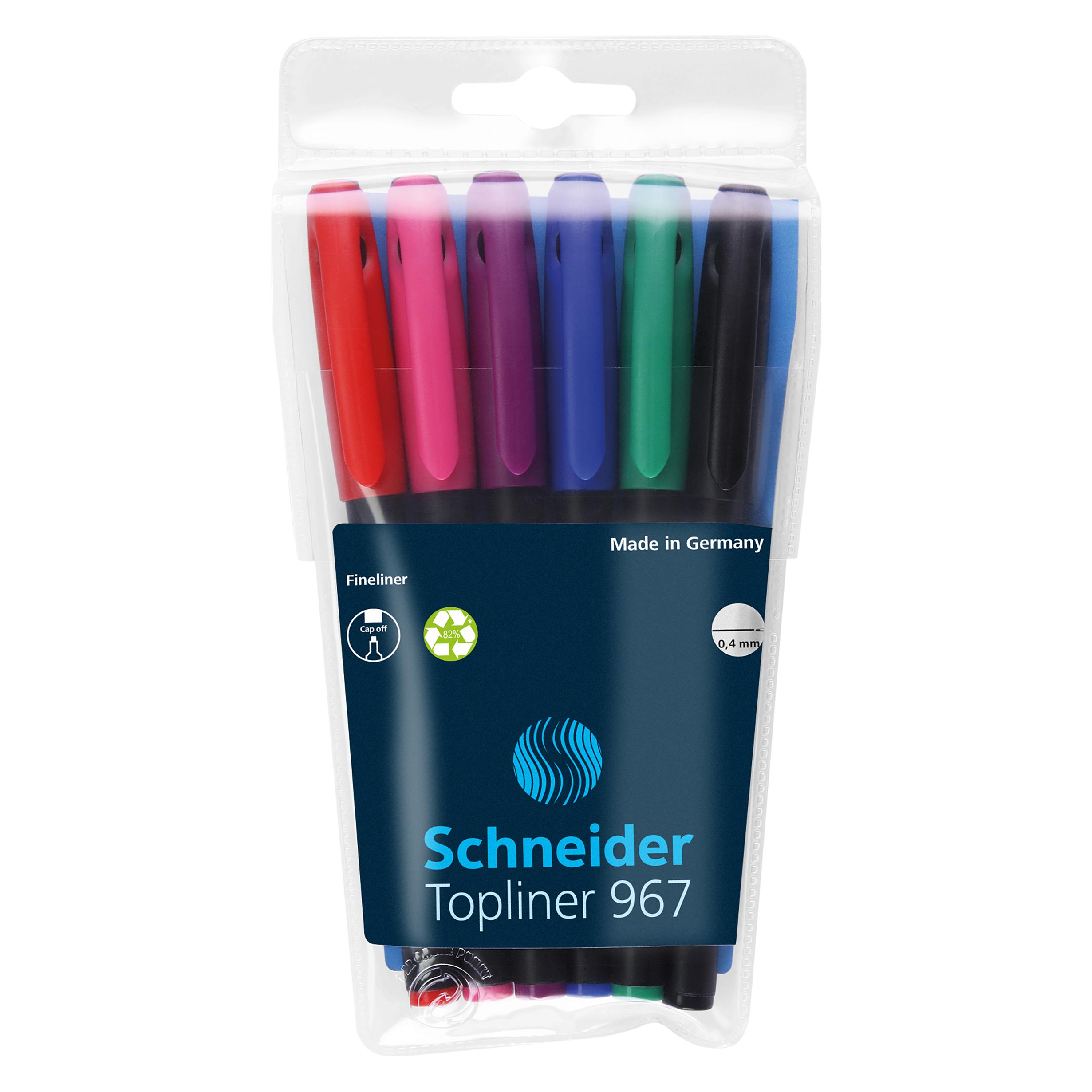 Schneider Feinliner Topball 967 6ST sort (6x) (SN196796)
