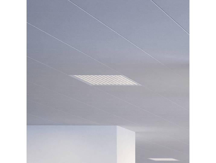 Regent Lighting Dime Office Einbauleuchte 30,8cm 12W 3.000K Dime, dimmbar, weiß / opal, für Arbeitszimmer / Büro, Metall, Modern, Einbauleuchte