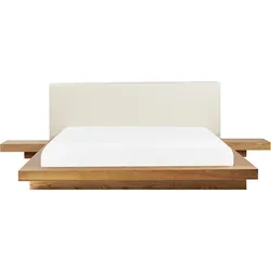 BETT mit Lattenrost 160x200 cm Heller Holzfarbton Zen