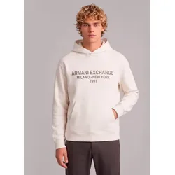 A|X Armani Exchange für Herren. XM003413AF16281U0009 Sweatshirt mit weißem Logo (S), Lässig, Baumwolle