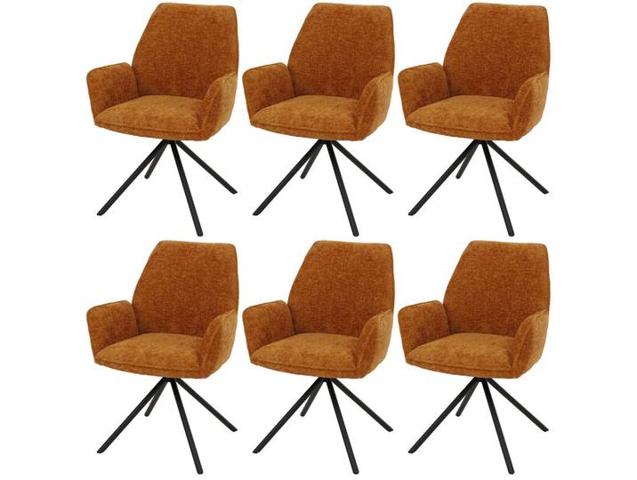 ESSZIMMERSTUHL Gelb, Schwarz 6er-Set
