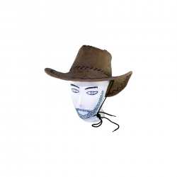 holzspielerei Cowboy-Hut braun 279631