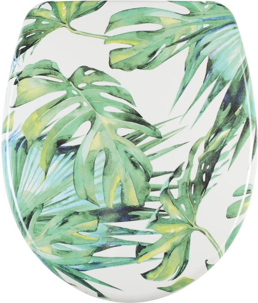 WC-Sitz DIAQUA "Nice Greenery", grün (grün, weiß), B:38cm L:46cm, WC-Sitze, WC-Sitz grün, weiß Einheitsgröße
