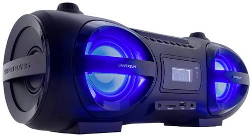 UNIVERSUM BB 500-20 Ghettoblaster UKW AUX, Bluetooth, CD, SD, USB Inkl. Fernbedienung, Stimmungslicht Schwarz