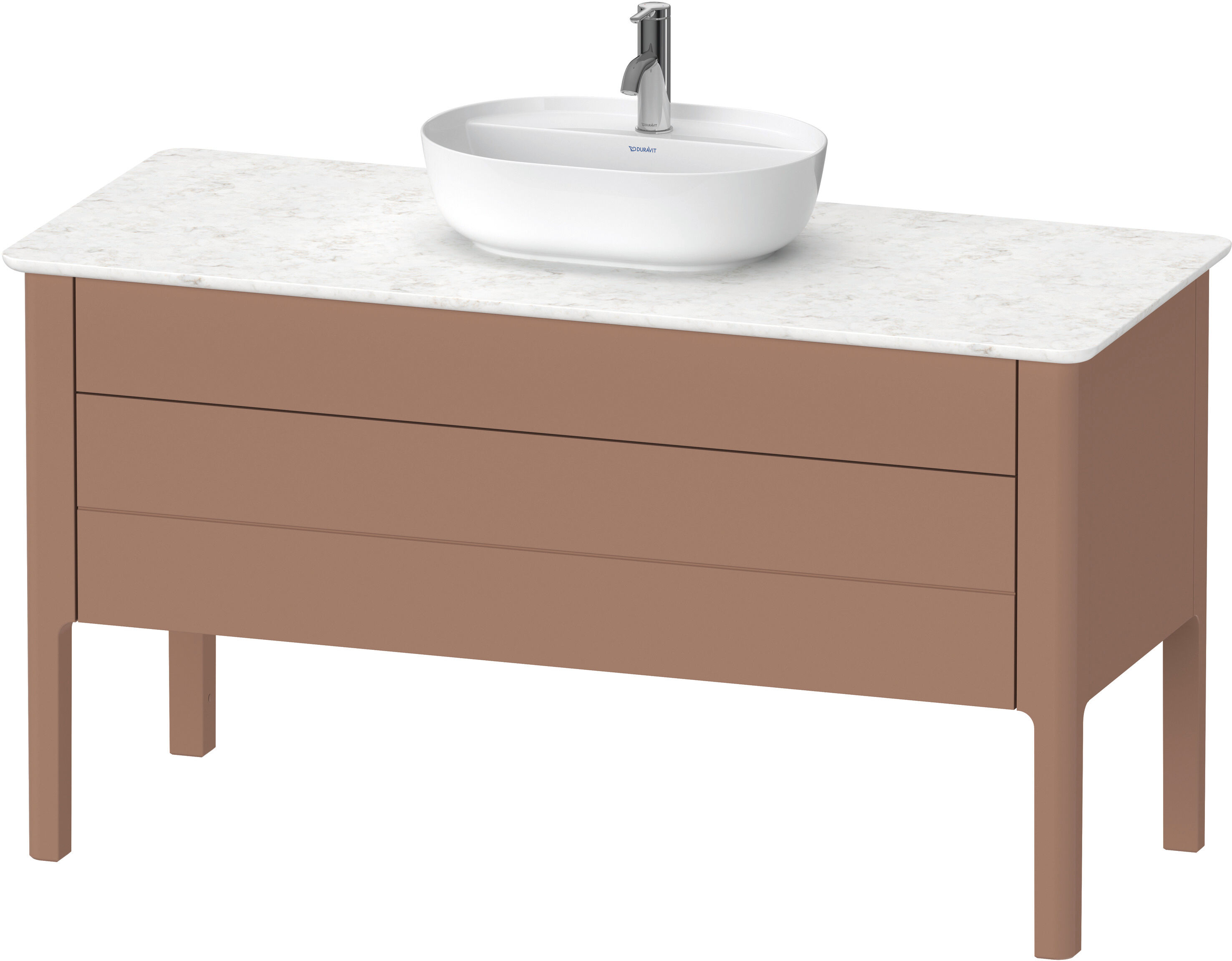 Duravit Luv unité vanité LU956605454 133.8x57x74.3cm, 2000 tiroir, tiroir match1, debout, d' amande 2000