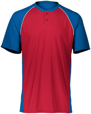 Augusta Sportswear A1561 Athletic Youth Limit Jersey T-Shirt in Royal/Red/White size Small   Polyester 1561