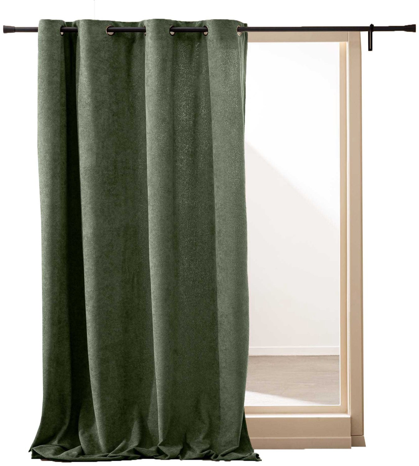 Douceur d'intérieur Winona Gordijn met ogen groen B: 140 cm, H: 260 cm